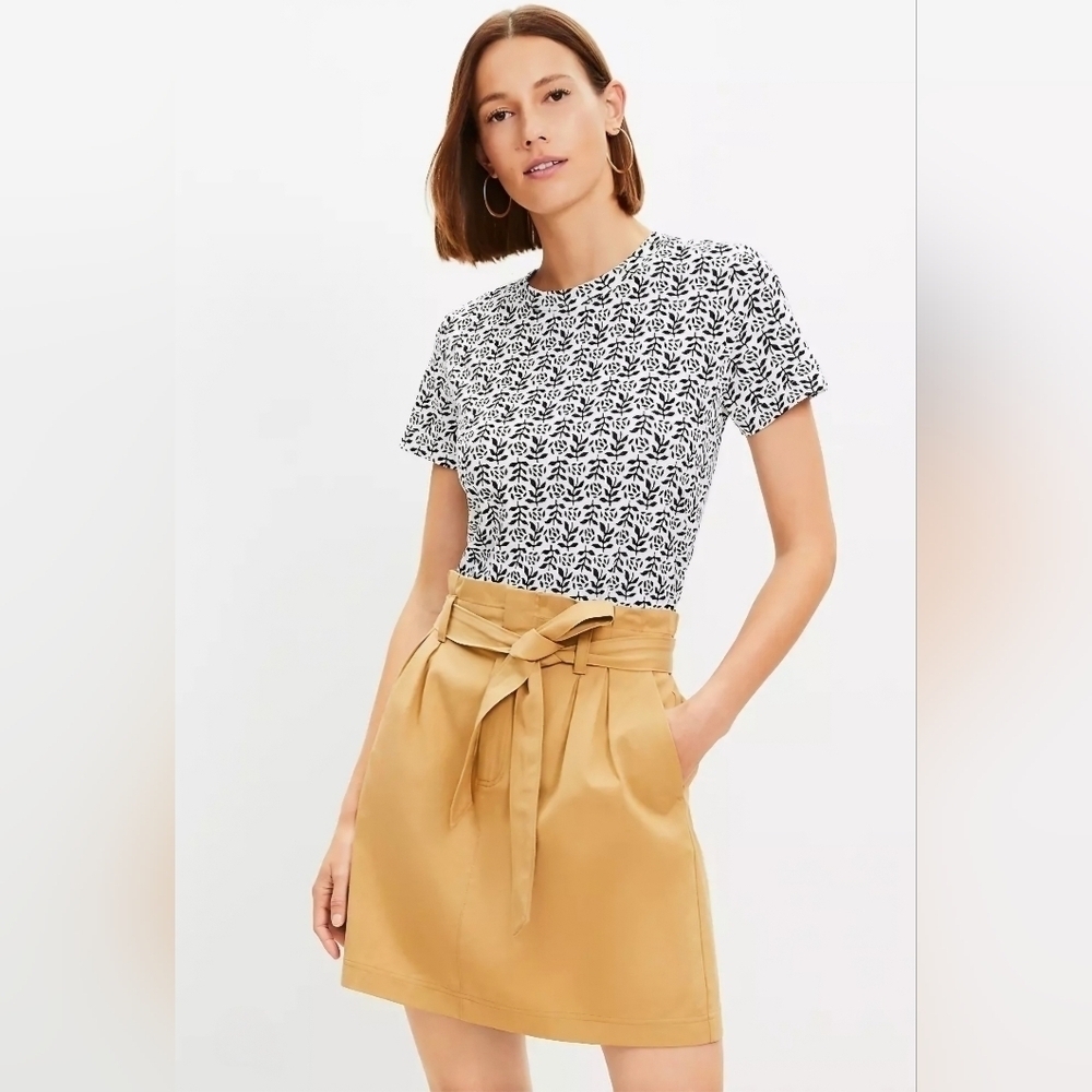 NWT | LOFT | Paperbag Tie Waist Pocket Skirt | Size: 4 | Color: Sandstone